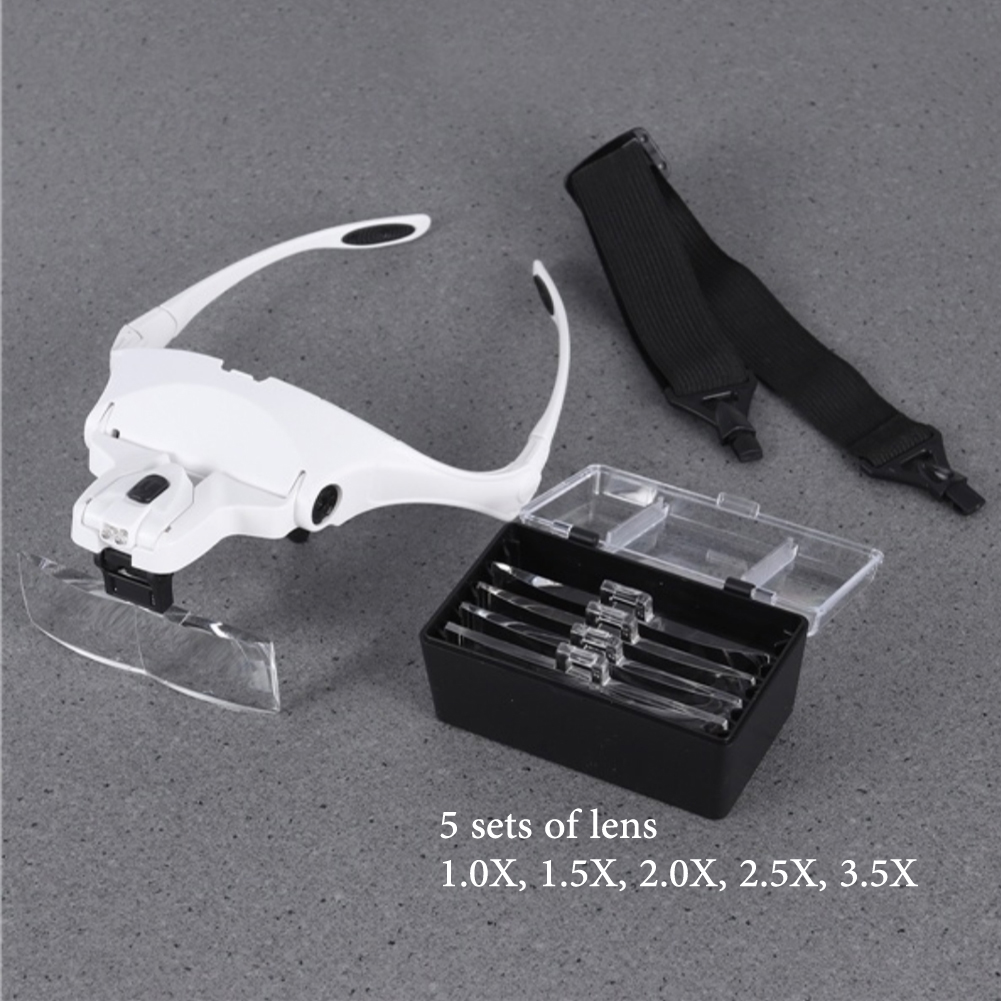 Eyelash Extension With Glasses - Przedłużanie rzęs 5 obiektyw regulowany pałąk