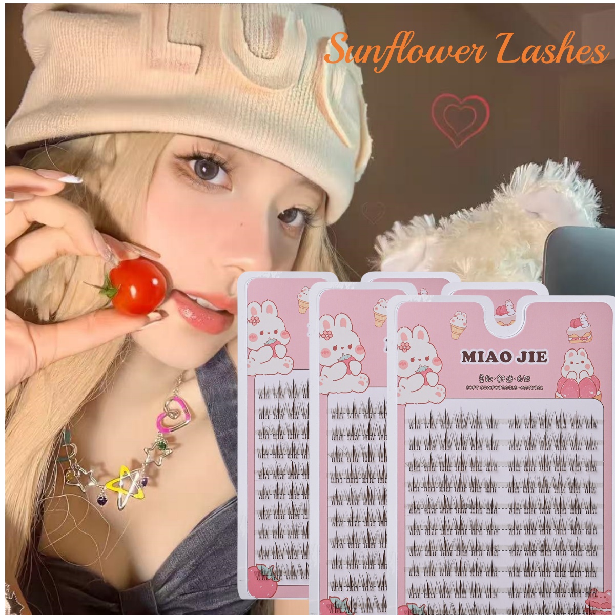 MIAOJIE brązowy słonecznik szt – Eyelash Extension In Chinese recenzja i cena